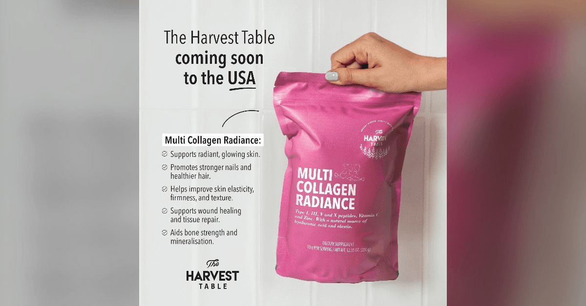 South African Wellness Brand The Harvest Table Announces U.S. Market Entry with Focus on Collagen and Whole-Food Nutrition