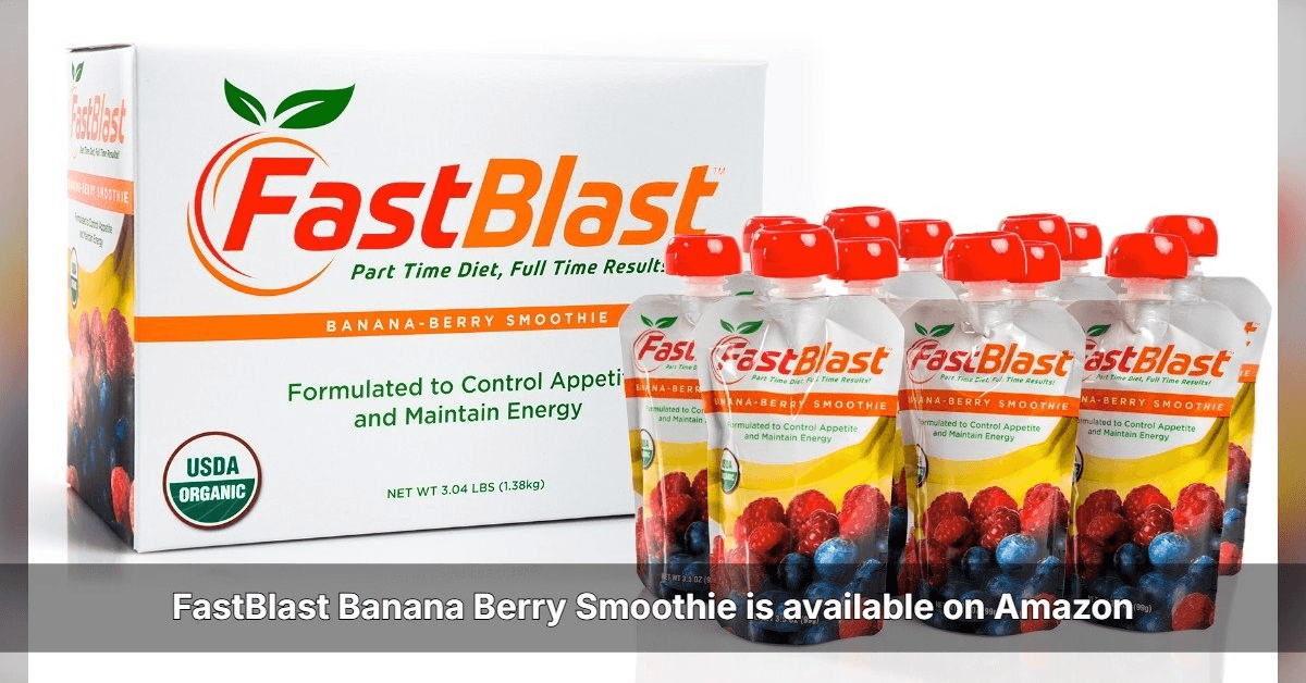 FastBlast Expands U.S. Distribution with Amazon Launch of Organic Banana Berry Smoothie
