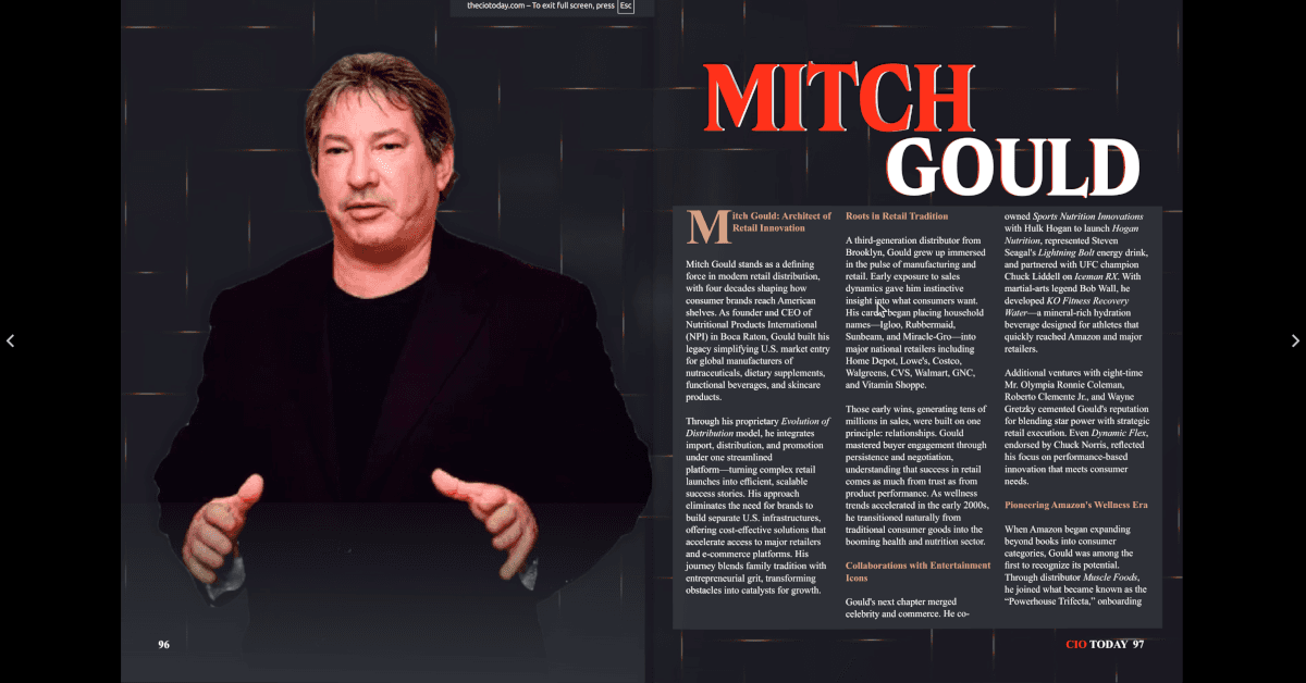 Mitch Gould Recognized Among CIO Today's Top 50 World Leaders for Retail Innovation