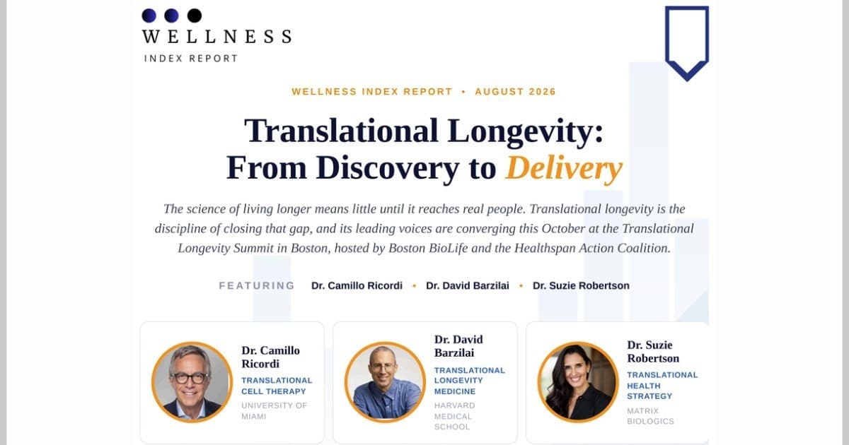 Translational Longevity Emerges as Key to Delivering on Longevity Science's Promise