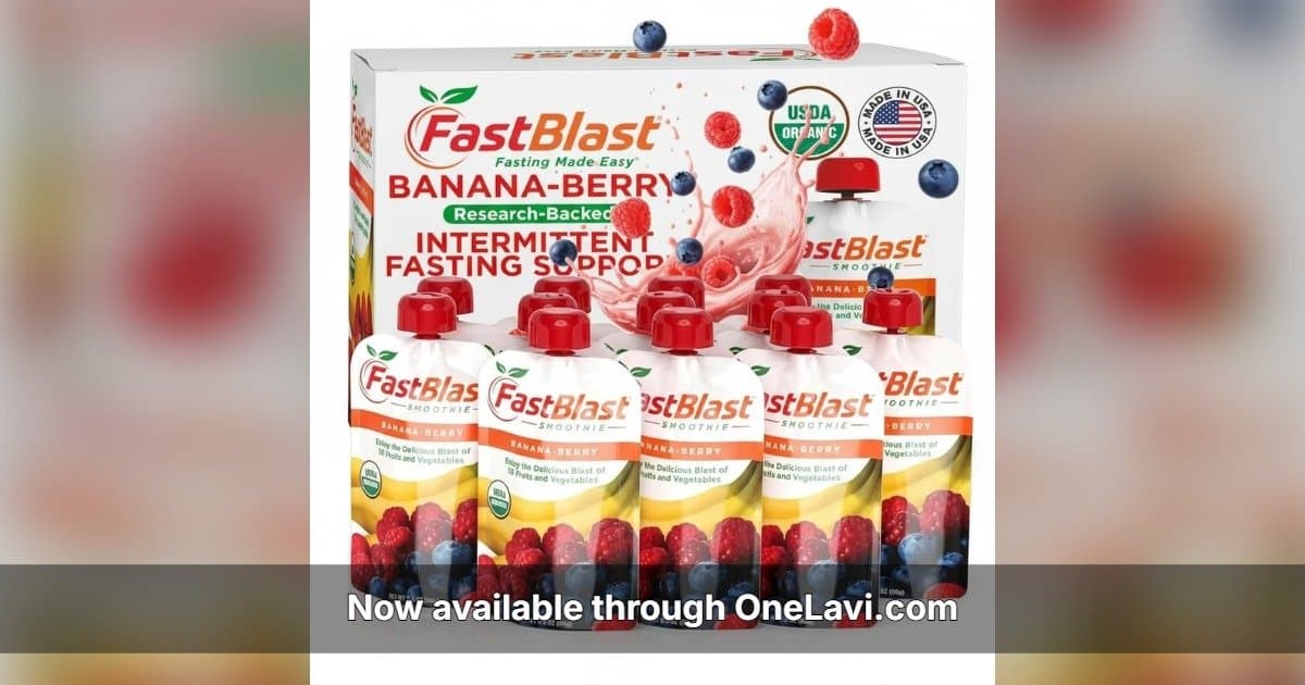 FastBlast Fruit Smoothie Pouches Launch on OneLavi, Offering Organic Nutrition for Intermittent Fasting
