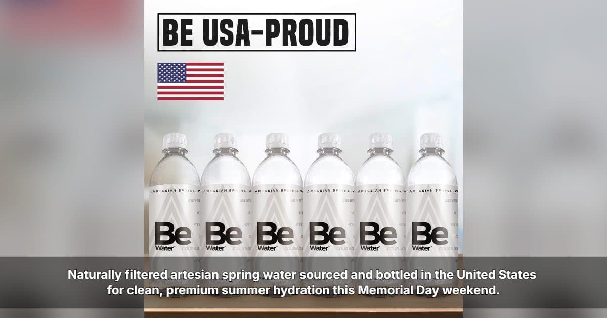 Be Water Highlights Premium American Artesian Spring Water as Natural Hydration Option for Summer