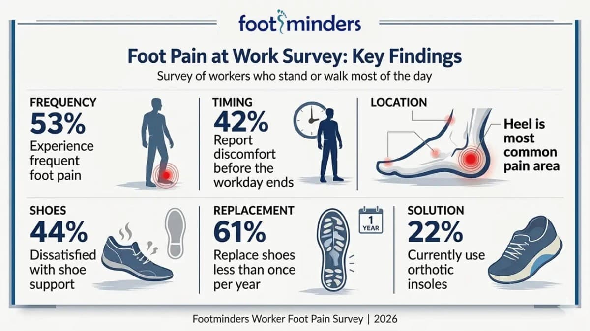 Survey Reveals Majority of Standing Workers Suffer Foot Pain, Few Use Orthotics